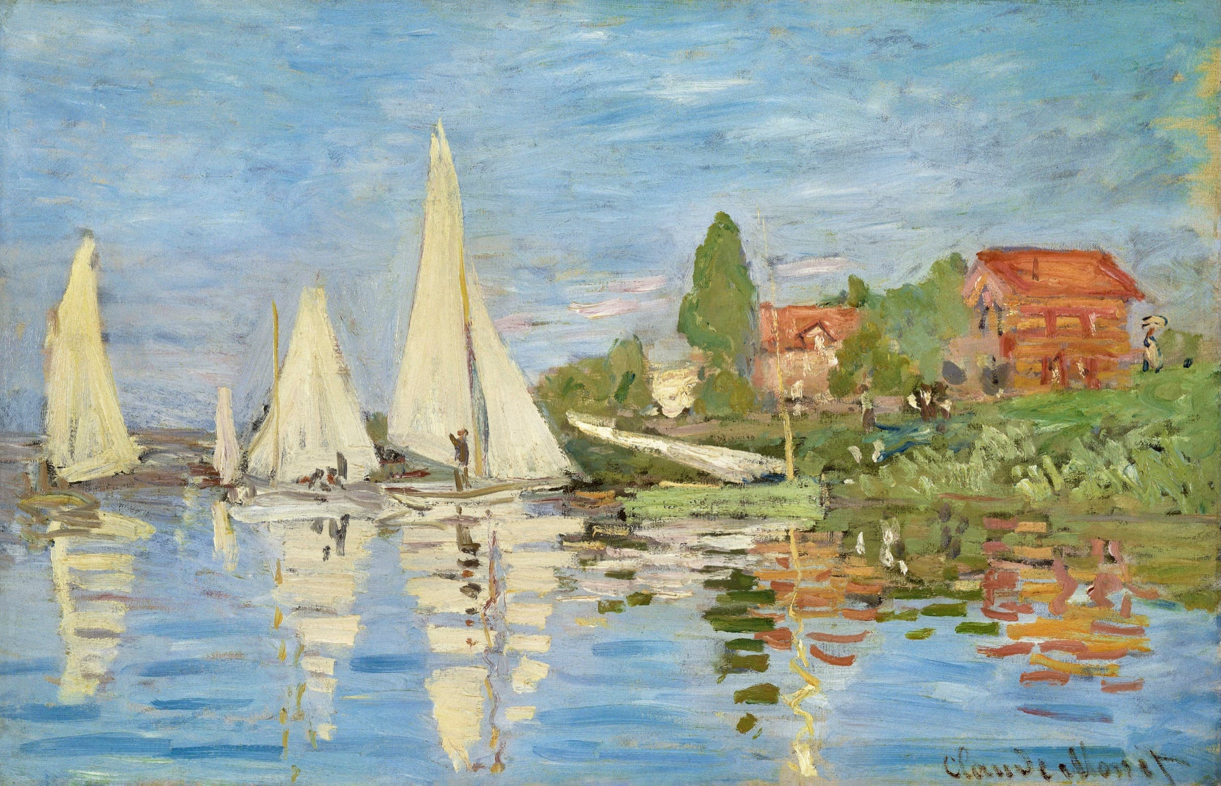 Impressionist sailboats on water used as Outset Travel masthead artwork